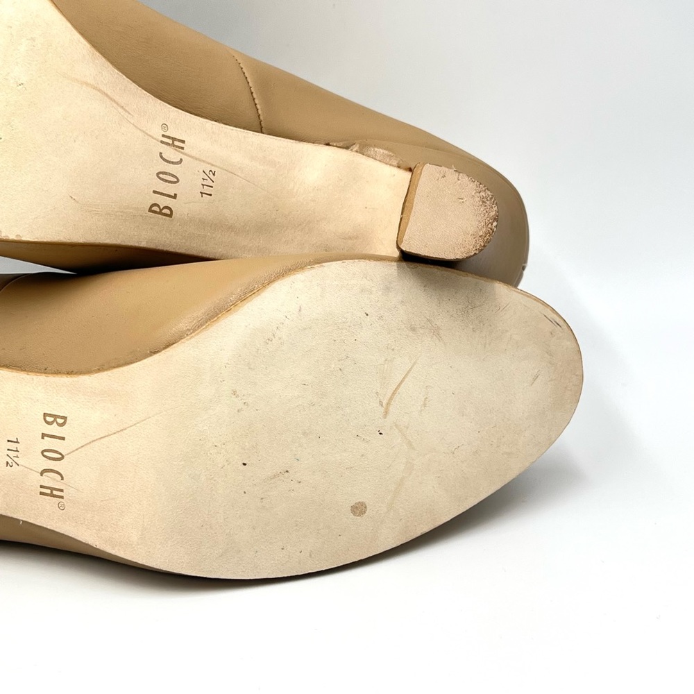 Bloch Women's‎ S0385L Chord T-Bar Strap 3" Caramel Tan Leather Dance Shoes 11.5 - Picture 11 of 14